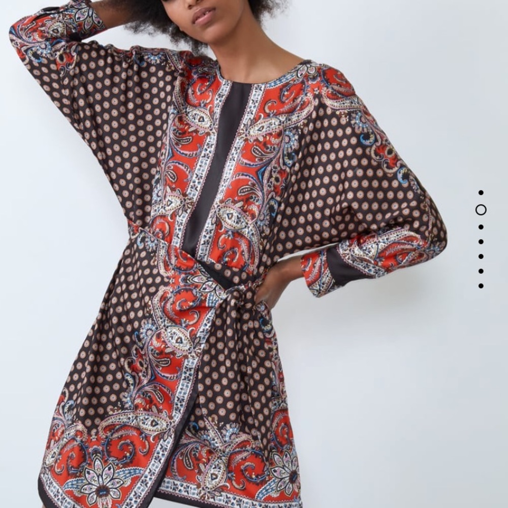 Print Wrap Dress
